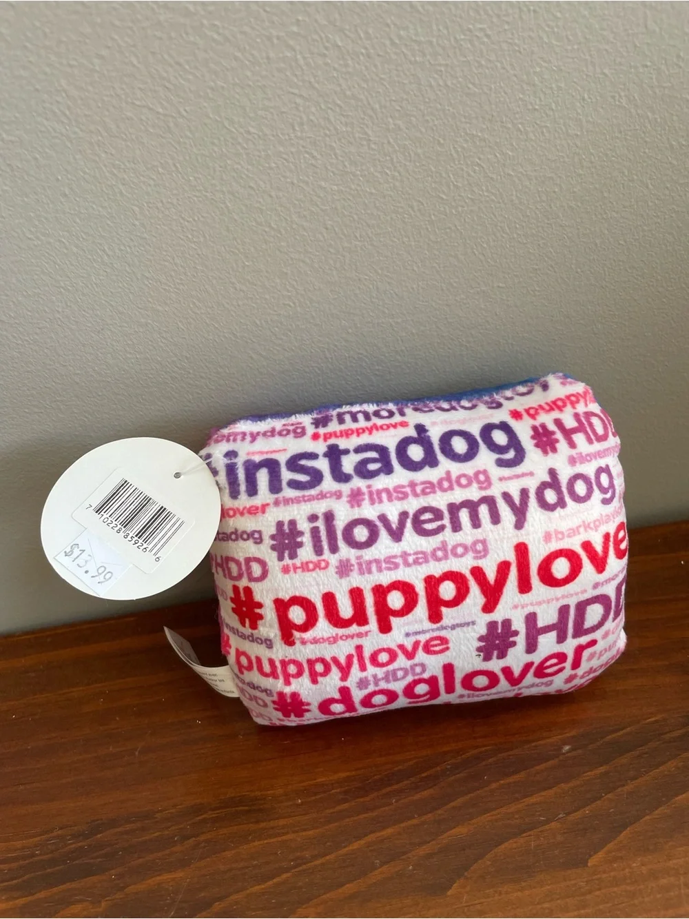 Plush Paw Instagram Icon Gradient Dog Toy - Pink, Purple & Blue